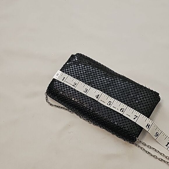 JESSICA MCCLINTOCK BLACK METAL MESH EVENING BAG - Picture 5 of 6